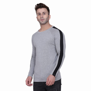 Camiseta Básica de Manga Larga para Hombre OEM, Camiseta Casual con Cuello Redondo y Estampado Personalizado, Camiseta de Corte Regular, Camiseta para Gimnasio - Product Image 3