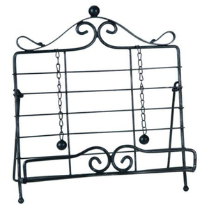 Support de livre de recettes en fer forgé, couleur noire, pour la maison, accessoires de cuisine, support de menu de restaurant - Product Image 1