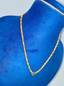 Chaîne à maillons perlés en or massif 22 carats avec fermoir en S, bijoux indiens traditionnels pour hommes et femmes, usage quotidien - Product Image 3