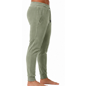 Eazwears Custom <b>Mens</b> Waffle Knit <b>Joggers</b> <b>Slim</b> <b>Fit</b> Casual Textured Trousers Elastic Waist Drawstring Heavyweight Polyester/Cotton - Product Image 3