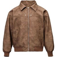 Blouson aviateur en cuir véritable pour homme, coupe slim, style pilote, fermeture éclair, veste d'hiver décontractée, classique, noir, vêtement d'extérieur tendance