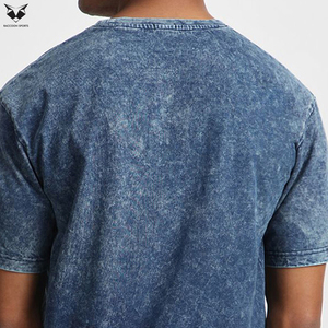 T-shirts décontractés à lavage acide, entièrement personnalisables, fabriqués en une seule couleur unie, nouvelle collection, très demandés, créez votre propre style. - Product Image 6