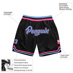 Custom Blue Mesh Basketball Shorts With White Print Men's Sporty Elastic Waist Design - Product Image 3