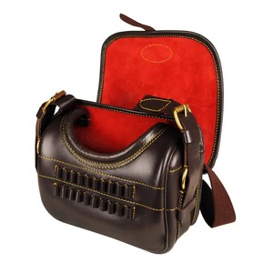 Sac de chargeur de cartouches en cuir marron foncé 170 cartouches Protection en toile pour rail de guidage exclusif MOLLE 10x/8x Chasse souple et résistante à l'eau - Product Image 4