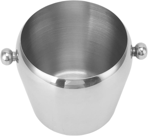 Cubo de hielo de acero inoxidable para bebidas de champán, resistente al óxido, con asa para uso en fiestas, cubos de hielo de acero - Product Image 6