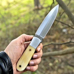 Spear Point Hand Forged Camping <b>Knife</b> Stainless Steel Blade Ivory <b>Handle</b> Outdoor Survival Tactical Fixed Blade Hunting <b>Knife</b> - Product Image 5