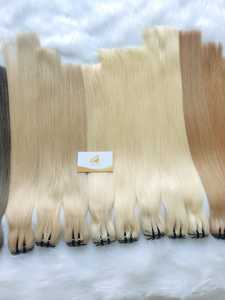 Extensions de cheveux Remy vietnamiens 100% naturels, noirs/bruns, qualité supérieure, cuticules alignées, longueur 8''-32'', double trame, effet peau - Product Image 6