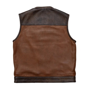 Chaleco de Motociclista Unisex de Cuero Genuino, Chaleco de Motocicleta Vintage de Piel de Vaca, Chaqueta sin Mangas Transpirable e Impermeable para Invierno, Personalizable - Product Image 4
