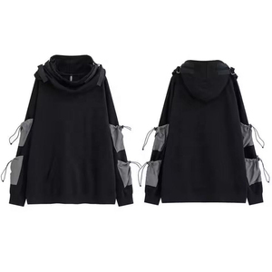 mens techwear hoodie with durable material for <b>repeated</b> use men techwear hoodie with breathable design for airflow - Product Image 5