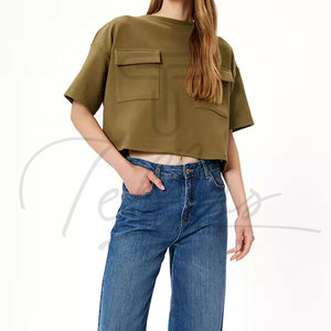 Unique Style Women <b>Crop</b> <b>Tops</b> Cheap Price Women's Breathable <b>Crop</b> <b>Top</b> Simple Solid Colour High Quality <b>Crop</b> <b>Tops</b> For Women - Product Image 3