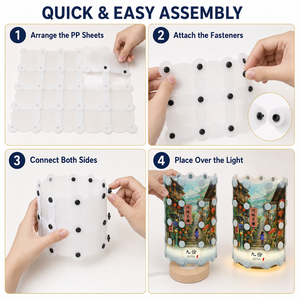 Lampe de table personnalisée JIUFEN en PP avec abat-jour détachable à clipser, base lumineuse et cordon d'alimentation pour cadeaux souvenirs - Product Image 3