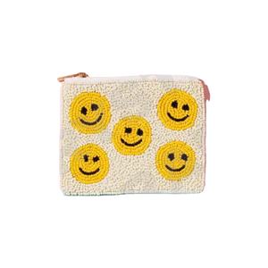 Monedero con cara sonriente, billetera con cuentas de semillas personalizada, hermoso regalo para mamá, diseño de corazones para niñas - Product Image 1