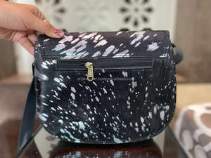 Nuevos bolsos de hombro de cuero de piel metálica con estilo occidental, bolsos laterales de piel metálica genuina de moda de alta calidad - Product Image 4