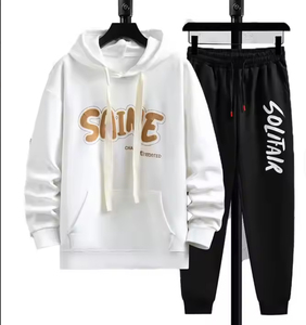 Trajes Deportivos Personalizados con Logotipo, 100% Algodón Grueso, Secado Rápido, Transpirables, con Capucha y Cintura Elástica 2 en 1, Tallas Grandes - Product Image 1