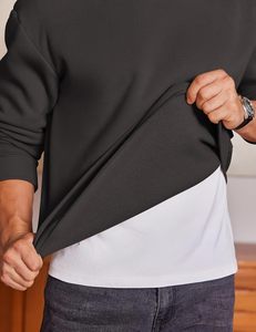 Sudadera de Cuello Redondo Personalizada con el Mejor Diseño para Hombre, Estilo Urbano, 100% Algodón, Oversize, Hombros Caídos, Sudadera de Moda - Product Image 4