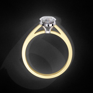 Anillo de Compromiso de Moissanita en Forma de Pera, Anillo de Plata de Ley 925, Anillo Solitario con Corte de Pera, Anillo de Boda de Moissanita - Product Image 2