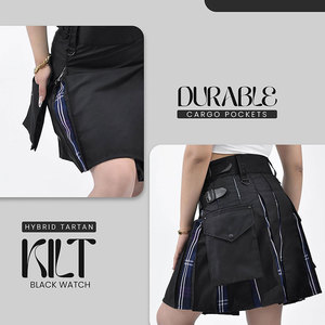 Kilt Híbrido Tradicional Escocés con Tartán del Orgullo de las Mujeres Escocesas, Hecho a Mano y Personalizado - Product Image 4