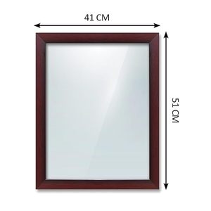 Classic Rectangular Wooden <b>Frame</b> Wall Mirror Decorative Vanity Mirror for Bedroom Living Room Bathroom Home Decor - Product Image 4