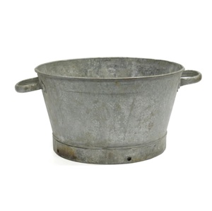 JUEGO DE 3 macetas con borde dorado redondo a precios de fábrica mayorista, cubos de macetas galvanizados más vendidos - Product Image 5