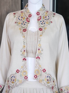 High Attractive Lehanga Choli With <b>Jacket</b> <b>For</b> <b>Wedding</b> and Festival Wear From Indian Supplier and Exporter - Product Image 3