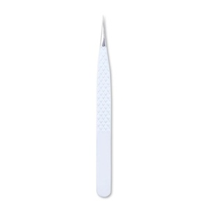 Precision Stainless Steel Eyelash Tweezers 135mm Smooth Tip for <b>Lash</b> Extension Application - Product Image 1