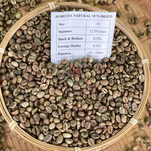 AA+ Vietnam Robusta Coffee <b>Beans</b> Size 16 Pure Natural Bulk Export Factory Supply 60kg PP <b>Bags</b> Wholesale - Product Image 2