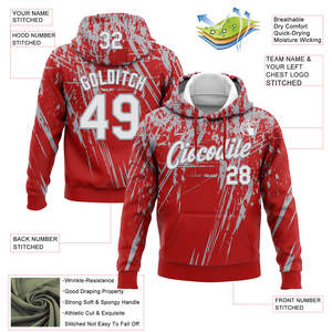 Sudadera con Capucha Personalizada con Estampado de Transferencia de Calor por Sublimación 3D, Diseño de Grafiti Personalizado, Sudadera con Nombre y Número Personalizados - Product Image 2