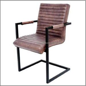 Silla de comedor de cuero PU Retro de alta calidad con patas de Metal negro gran oferta para el hogar, Bar, apartamento, uso en almacén - Product Image 3