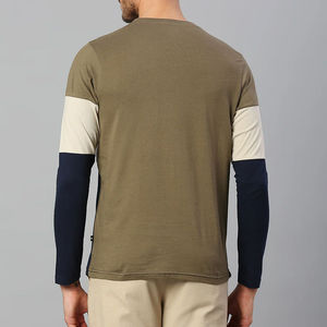 T-shirts de fitness à manches longues pour hommes de haute qualité, style streetwear, en polyester/coton, séchage rapide, décontractés, service OEM, personnalisables, vierges - Product Image 5