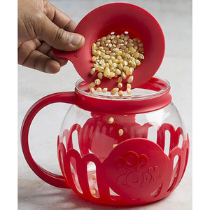 Olla para Palomitas de Maíz para Microondas de Vidrio con Tapa de Silicona - Product Image 4