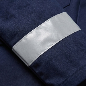 เสื้อแจ็คเก็ตสะท้อนแสงสำหรับงานหนัก พร้อมแถบสะท้อนแสงที่อกและแขนเสื้อ สำหรับงานอุตสาหกรรม รับผลิตแบบ OEM / แบรนด์ส่วนตัว - Product Image 5