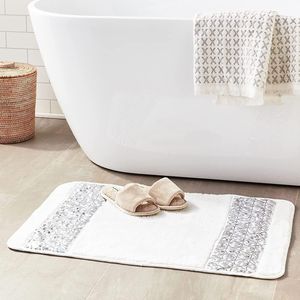 Tappeto da Bagno Moderno di Lusso, Tappetino Contemporaneo Bianco per Bagno con Design Unico, Elegante Arredo per Doccia - Product Image 4