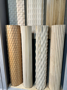 Durable Eco-Friendly Solid Wood Flexible Tambour Panels for Kitchen Cabinet Doors Modern Design Apartment <b>Solution</b> - Product Image 4