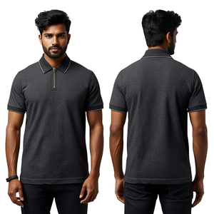 Polo à col zippé de luxe pour homme, mode streetwear haut de gamme - Product Image 4