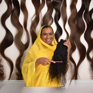 Paquet de cheveux vierges naturels sans perte de cheveux vendeur indien traitement chimique aucun bouclé Cheveux humains noirs soyeux en gros - Product Image 5