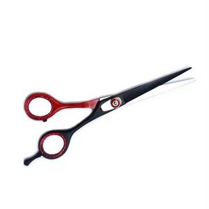 Tijeras Profesionales para Cortar Cabello, Hoja Afilada de Acero Inoxidable, Mango de Aluminio Negro y Rojo, Ligeras, Reutilizables, para Zurdos - Product Image 5