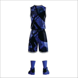 Uniforme de Baloncesto para Adultos con Logotipo Personalizado, 100% Poliéster Transpirable, Conjuntos de Trajes de Equipo de Verano de Talla Grande, Estampado Frontal - Product Image 2