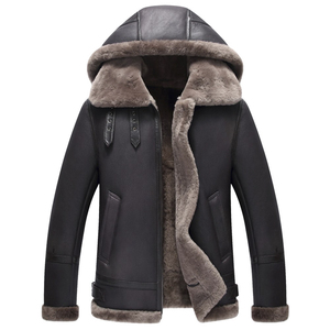 Men's Black Genuine <b>Leather</b> Biker <b>Jacket</b> Eco-Friendly Breathable Windproof Zipper Closure <b>Winter</b> Coat Polyester Lining - Product Image 1