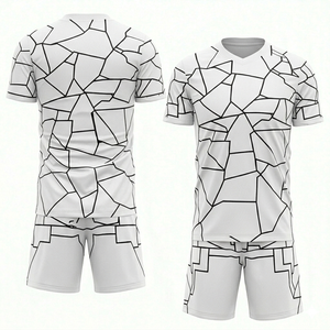 Ensemble de maillots de football personnalisés avec logo par sublimation, uniformes d'entraînement à séchage rapide, kit d'équipe de club, rétro futbol, découpe 100 % automatisée - Product Image 3