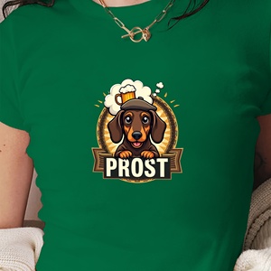 Dachshund con cerveza Camiseta corta de moda para mujer - Product Image 4