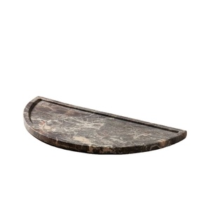 Bandeja de lujo larga de mármol lavento, bandeja de servir de piedra, bandeja decorativa para mesa de centro, decoración premium para el hogar, superventas, media luna - Product Image 1