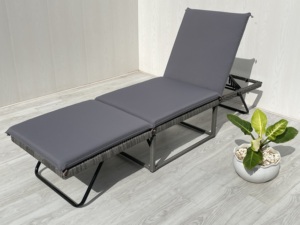 Tumbona Plegable Moderna de Ratán con Cojín, Fabricada en Vietnam, Precio al por Mayor, para Muebles de Jardín, Piscina, Patio - Product Image 1