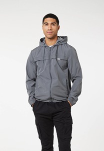 Men's Hooded Windbreaker Jacket Solid Color Zipper Closure Lightweight Polyester Autumn Casual Wear Sporty Style - Product Image 6