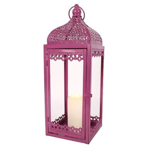 Lanterne décorative en métal de style marocain vintage, finition thermolaquée, lanterne suspendue et de table pour l'intérieur et l'extérieur. - Product Image 1