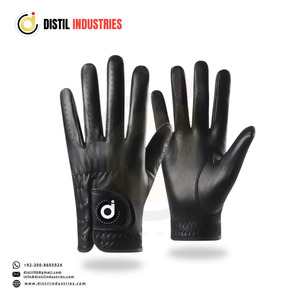 Gants de golf en cuir Cabretta pour hommes, personnalisés OEM, avec fermeture auto-agrippante, haute performance, résistants à la transpiration, pour les sports de plein air - Product Image 1