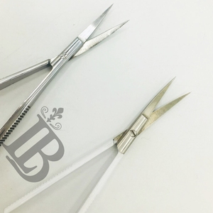 Professional White Spring <b>Scissors</b> Stainless Steel Sustainable Spring <b>Scissors</b> Straight Curved Sharp Tip Makeup <b>Scissor</b> mink - Product Image 4