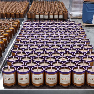 Vela Aromática de Lujo AIKUN con Lavanda y Manzanilla en Frasco de Vidrio Ámbar, Vela Relajante de Combustión Lenta para Pedidos al por Mayor B2B - Product Image 3