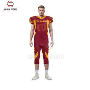 ชุดยูนิฟอร์มอเมริกันฟุตบอลสำหรับเยาวชน ชุดเต็ม พร้อมโลโก้สั่งทำ พิมพ์ดิจิทัล พิมพ์แบบรีดร้อน ระบายอากาศได้ดี ซับเหงื่อ - Product Image 2