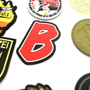 3D Rubber <b>Patch</b> With Embossed Lion Crest <b>Sew</b>-<b>On</b> Badge - Product Image 5