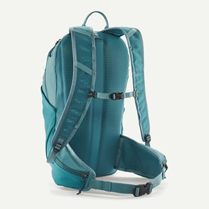 Sac à dos de randonnée unisexe en nylon turquoise avec sangles de compression roses, design sportif, léger, résistant à l'eau, moins de 25L - Product Image 6